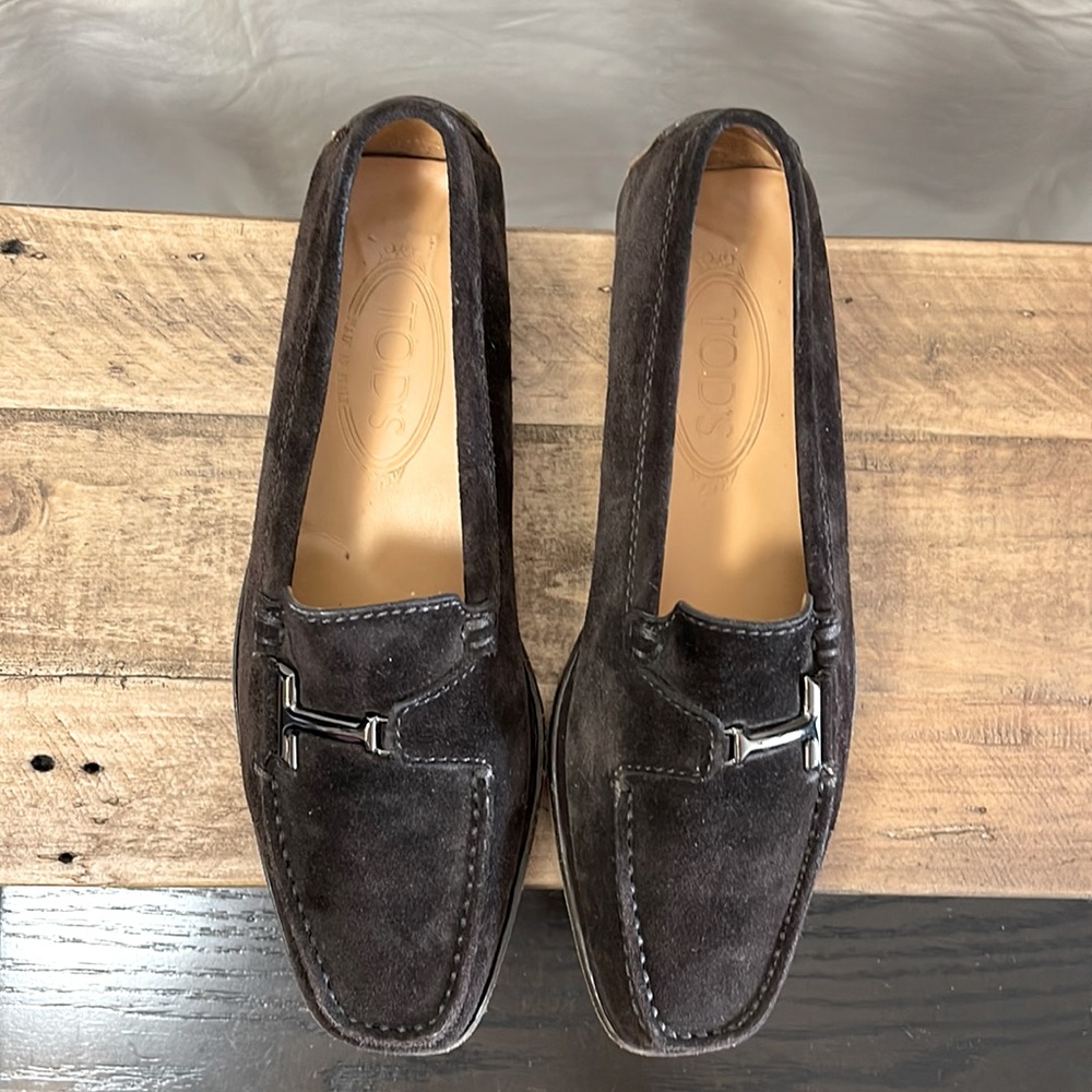 Tod’s Driving loafers 7 /12 chocolate brown suede